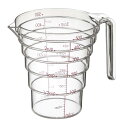(LINEクーポン有)山崎実業 電子レンジ対応 段々計量カップ 500ML クリア 2700