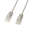 (5/5は抽選で100%P還元)サンワサプライ KB-SL6-05 カテゴリ6準拠極細LANケーブル(ライトグレー、5m)