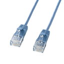 (5/5は抽選で100%P還元)サンワサプライ KB-SL6-07BL カテゴリ6準拠極細LANケーブル(ブルー、7m)