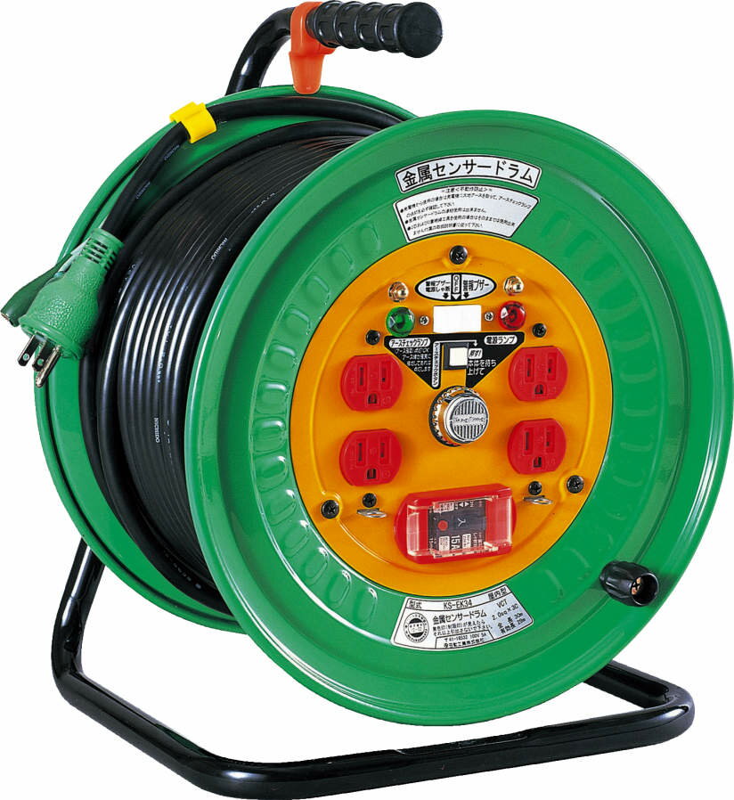 (送料無料) 日動工業 KS-EK34 金属センサードラム ELB付 NICHIDO