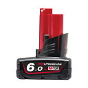 (LINEクーポン有)ミルウォーキー M12-B6-JP M12(TM) 6.0AH バッテリー MILWAUKEE