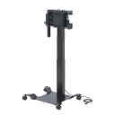 (LINEクーポン有)(送料無料) サンワサプライ CR-PL41BK キャスター付き電動昇降ディスプレイスタンド SANWASUPPLY