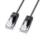 (5/5は抽選で100%P還元)サンワサプライ KB-SL6A-10BK カテゴリ6A極細LANケーブル SANWASUPPLY