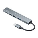 (5/1は抽選で100%P還元)サンワサプライ USB-3TCHC19S Type-C 3ポート コンボスリムハブ(microSDカードリーダー付き) SANW...