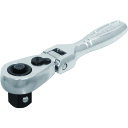 (LINEクーポン有)TONE RH3FCHS コンパクトショート首振ラチェットハンドル(ホールドタイプ) 歯数72枚 差込角9.5mm 全長90mm トネ
