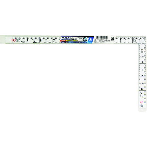 (5/20は抽選で100％P還元)シンワ測定 11105 曲尺同厚 ホワイト 1尺/30cm 併用目盛 名作 SHINWA