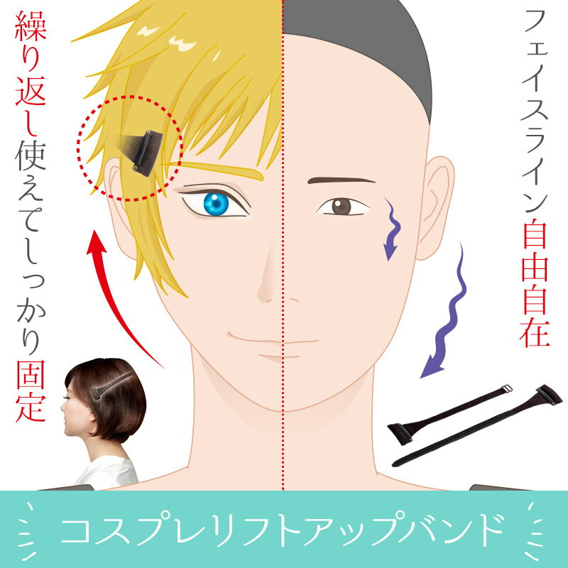 コスプレ テーピング バンド コスプレイヤー テープ フェイスライン 見えない 隠す おすすめ 繰り返し使える 目立たない 痛くない 汗に強い アシスト 強力 ...