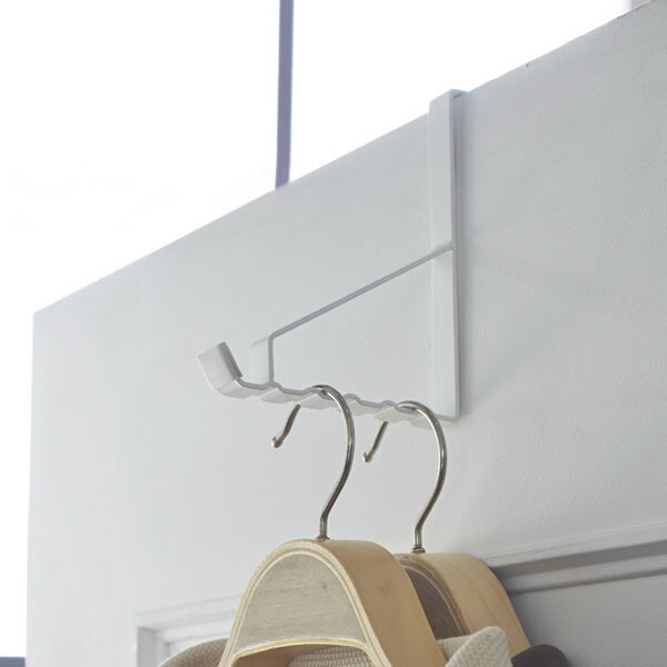 山崎実業 ドアフック スマート ドアハンガー 6連 ホワイト 2762 | ドアハンガー フック収納 バッグ 帽子 ポスト投函 メール便 送料無料