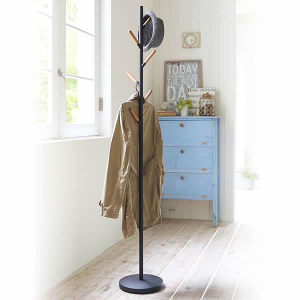 山崎実業 プレーン ポールハンガー ブラック 2815