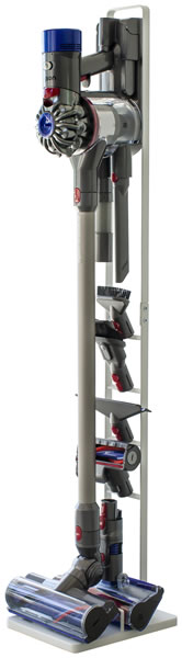 山崎実業 ダイソン 掃除機 スタンド Plate プレート コードレスクリーナースタンド ホワイト 3559 ｜ 収納 立てかけ リビング 掃除機立て dyson 充電 ブラケット スリム 省スペース