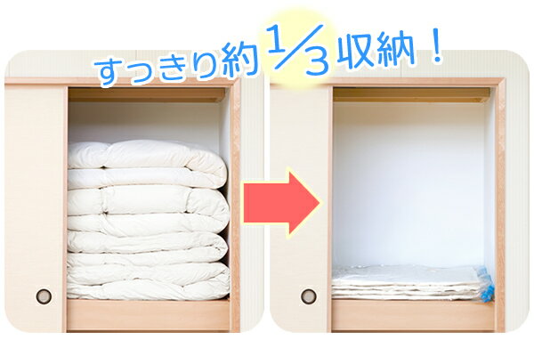 布団圧縮袋 大きなふとん用 圧縮袋 L 2枚入 RE-002 ｜ エアッシュ対応 収納袋 ふと...