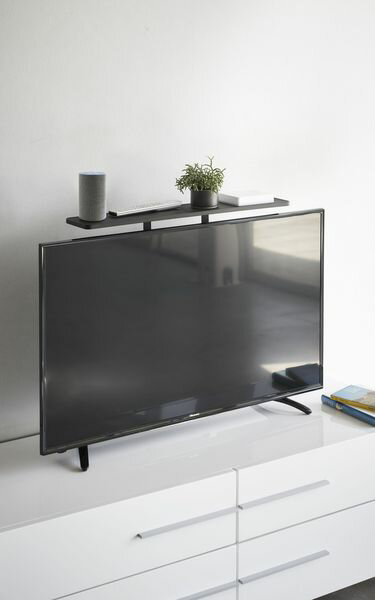 山崎実業 スマート 薄型テレビ上ラック ワイド70 ブラック 4271 ｜ 棚 ディスプレ...