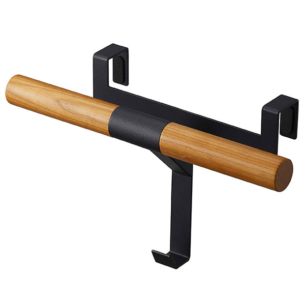 山崎実業 リン 下駄箱扉 ランドセル&リュックハンガー ブラウン 5240 | RIN ランドセルラック ランドセルハンガー ランドセル ハンガー 収納 おしゃれ コンパクト 玄関収納 傘掛け スチール製