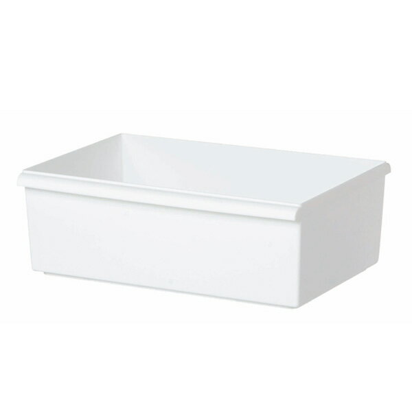 収納ボックス ジャストイット コンテナーワイド(浅) ホワイト JTR-02 | ライクイット 浅型 ケース 収納 カラーボックス収納 ストッカー コンテナー 積み重ね プラスチック 軽い 整理 雑貨 [2]