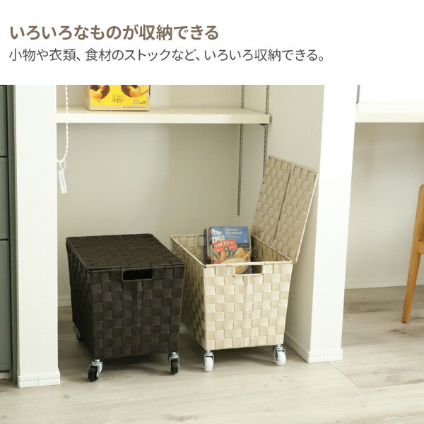 フタつきPPバスケット(キャスター付き) SF...の紹介画像3