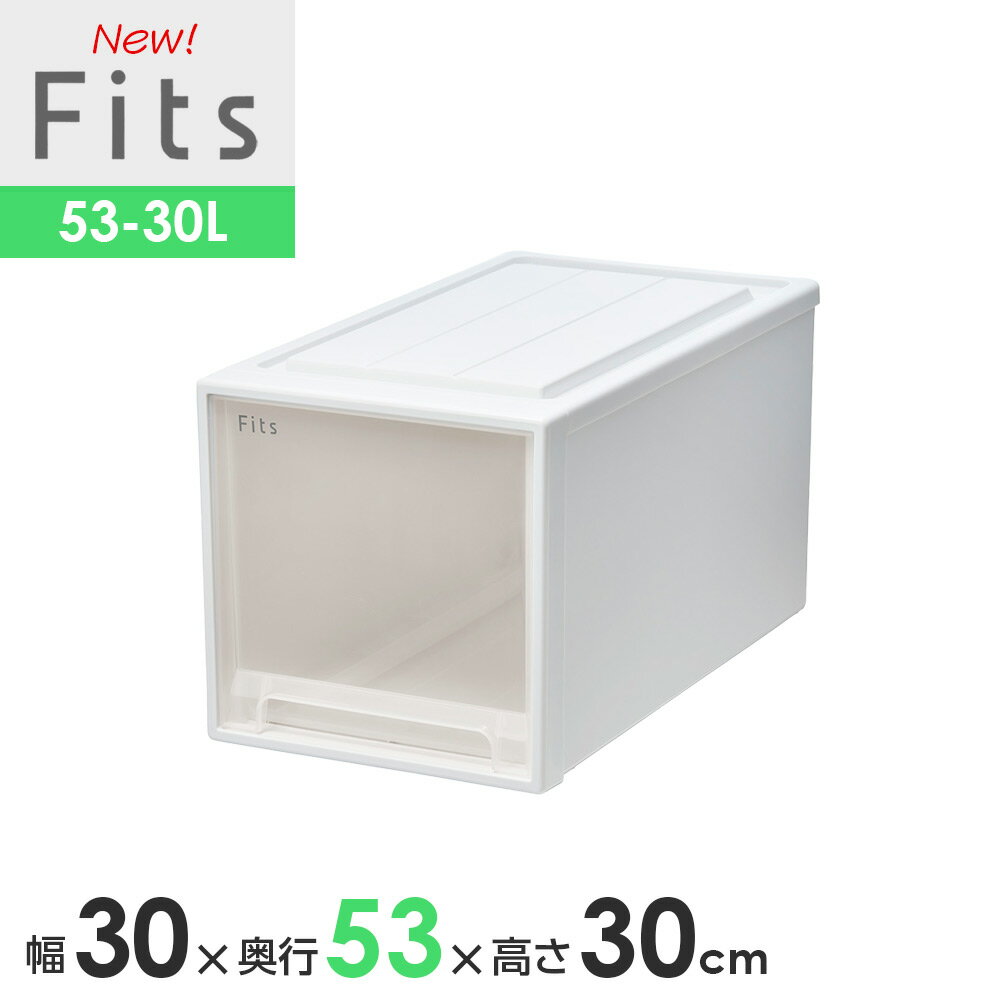 収納ケース Fits フィッツケースクローゼット 幅30×奥行53×高さ30cm ホワイトクリア 53-30L ｜ プラス..