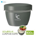 ランタスCAFE ステンレス保温 カフェ丼ランチ 800ml グレー HLB-CD800 ｜ 保温弁当箱 丼 ランチボックス ドンブリ型 弁当箱 保温 あたたかい どんぶり パスタ カレー 冷やし中華