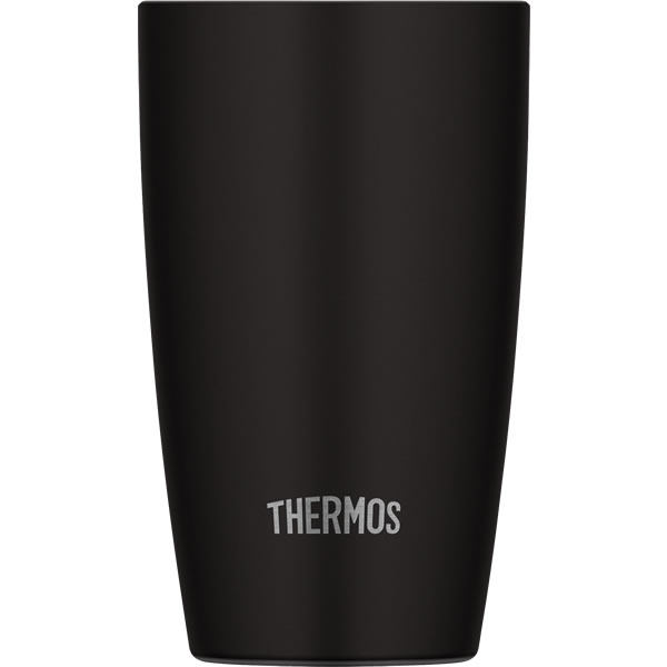 サーモス 真空断熱タンブラー 陶器調 340ml ブラック(BK) JDM-340 ｜ THERMOS おしゃれ かわいい 陶器風 ステンレス 冷めない ぬるくならない 人気 コーヒータンブラー カップ