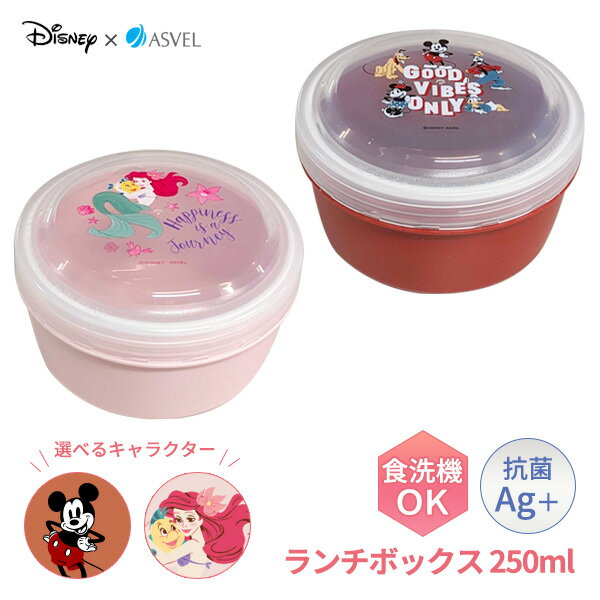 弁当箱 ランチボックス STR-250C 250ml | ディズニー 弁当容器 丸 食洗機対応 冷凍 レンジOK サラダ フルーツ 入学 新生活 ミッキー リト...