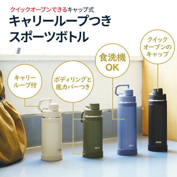 サーモス ループ付き水筒 真空断熱スポーツボトル 750ml FJU-750 色が選べる ｜ TH...
