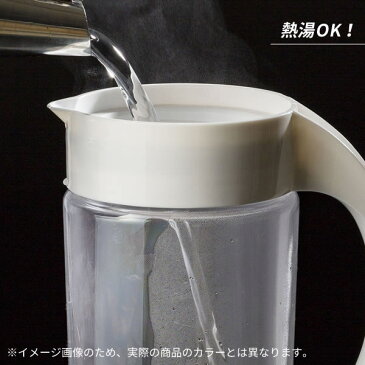 麦茶ポット タケヤ ファインジャグ 2.2L ミルクホワイト×ラベンダー (2色セット) | 耐熱 横置き 洗いやすい 冷蔵庫 ポケット 日本製 広口 持ちやすい おしゃれ 倒して 寝かせて 置ける 冷水筒