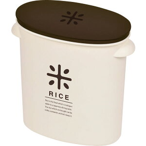 米びつ RICE お米袋のままストック 5kg用 ブラウン HB-2166 ｜ おしゃれ 米 収納 容器 コンパクト 計量カップ 米櫃 5キロ スリム