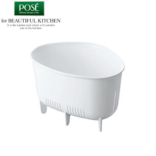 Nポゼ 三角コーナー 小 ホワイト | シンク ごみ箱 生ごみ