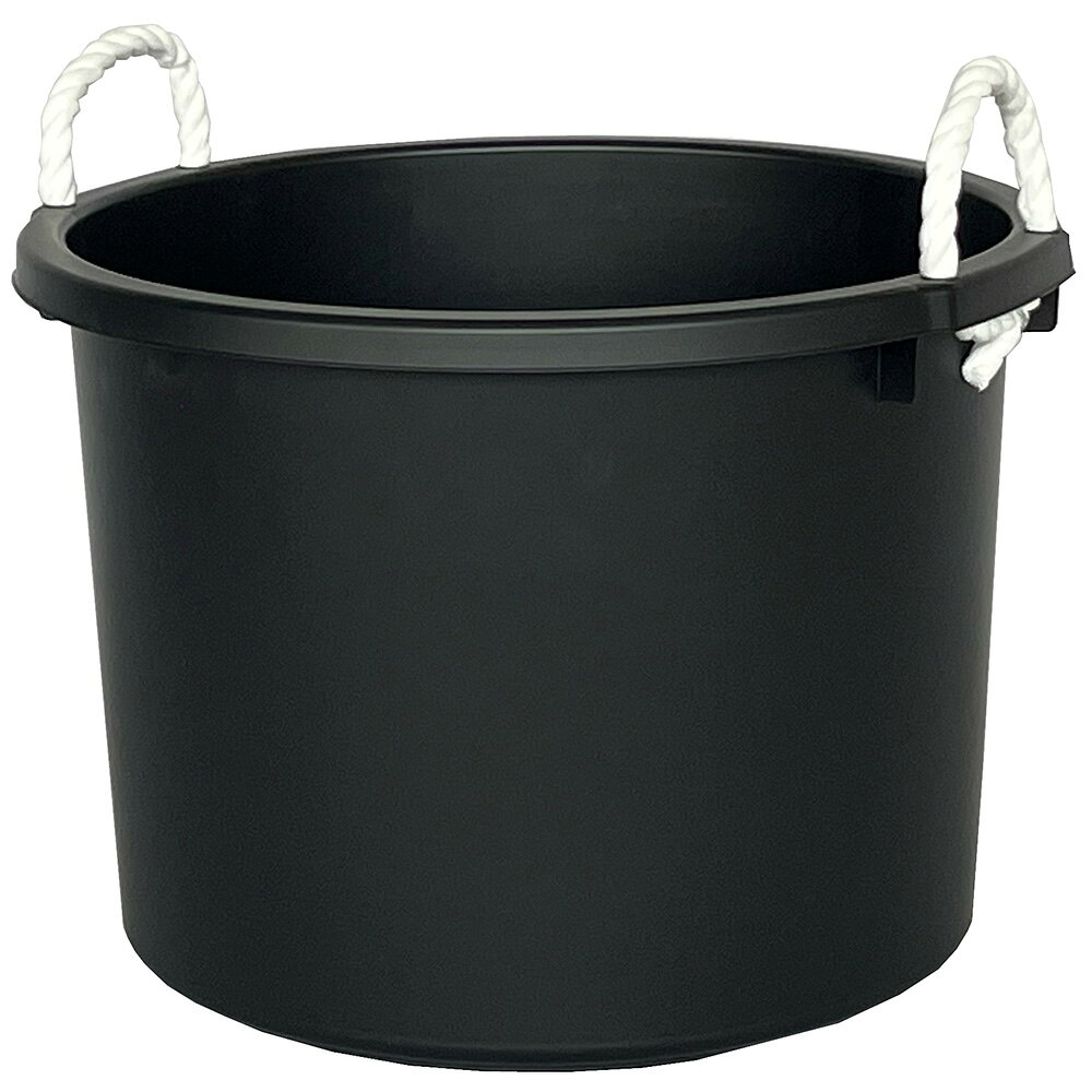 たらい 万能容器 45L ブラック 2個セット ｜ 日本製 バケツ 大容量 水槽 黒 45リッ...