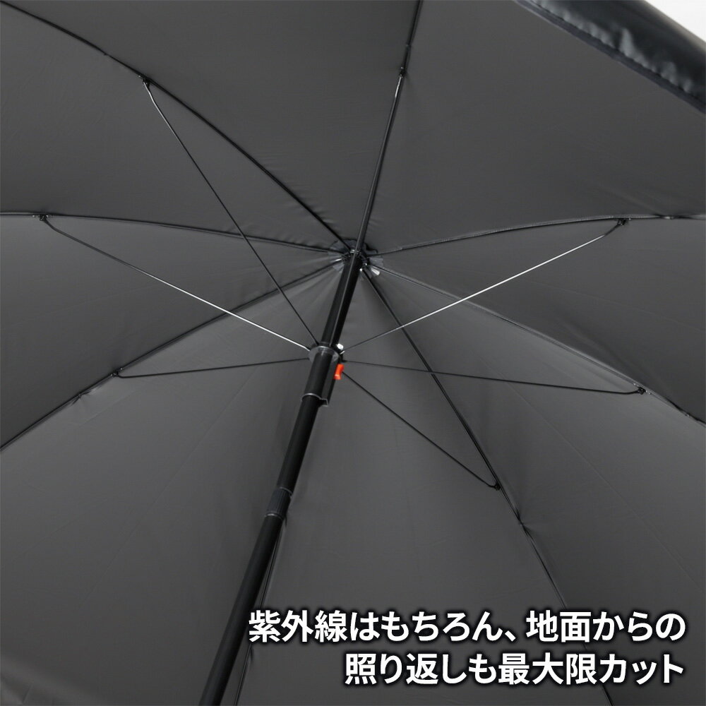パラソル UVカットパラソル 200cm ブラック/アイボリー ｜ アウトドア用品 熱中症...