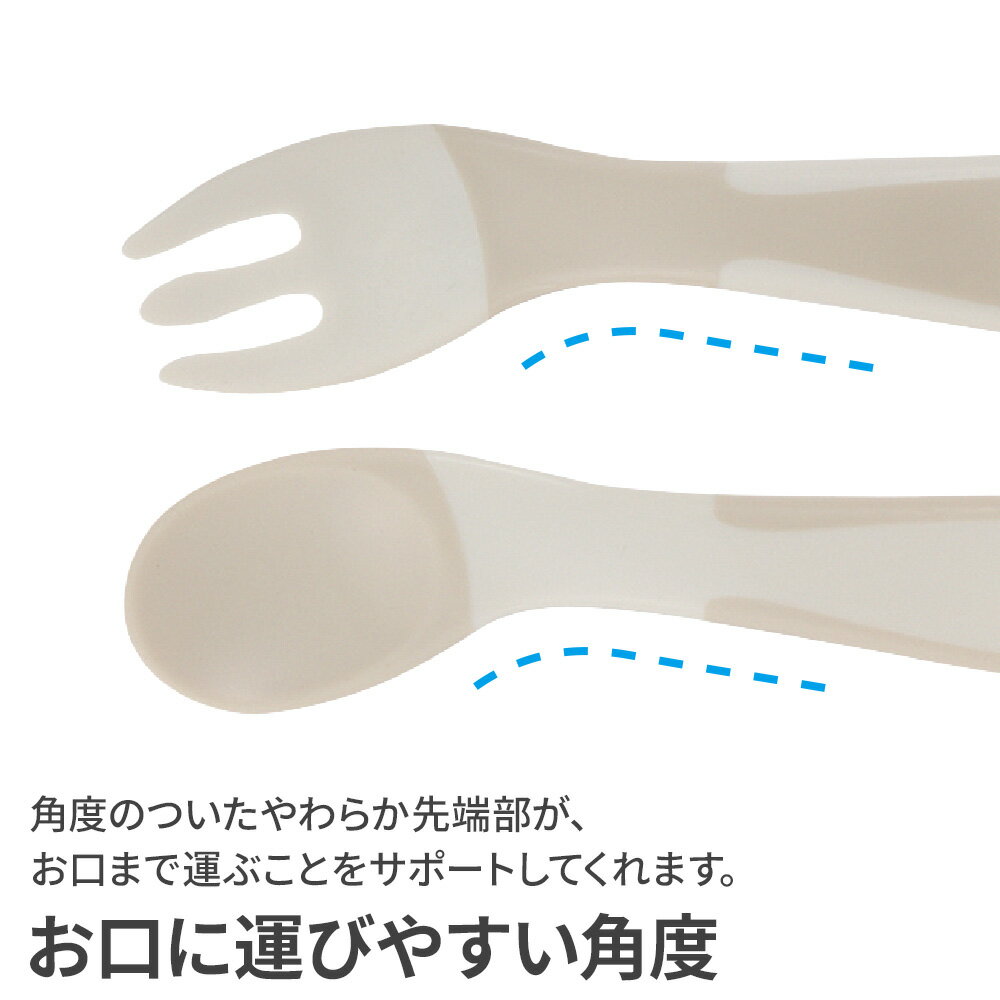 リッチェル トライ にぎり持ち スプーン・フォーク（ケース付） ｜ ベビー 食器 セット 7ヶ月頃〜 離乳食 赤ちゃん Richell 自分で食べる 食洗機OK 食器 カトラリー おでかけ 外出
