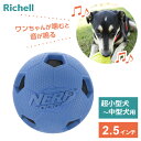 リッチェル 犬用 ボール 音が鳴る ナーフドッグ サッカークランチボール 2.5i | 玩具 犬 ボール 遊び 取ってこい遊び ペット 取って来い 運動 おもちゃ 小型犬 中型犬 遊具
