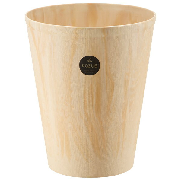 樂天商城 - リッチェル ごみ箱 コズエ カン L ベージュ ｜ ダストボックス くずかご プラスチック 木目調