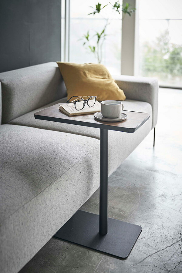 山崎実業 tower タワー 差し込み サイドテーブル ブラック 5121 | ナイトテーブル コの字 差し込み ソファテーブル ミニ ベッドサイド シンプル スチール 木 ナチュラル おしゃれ [3]