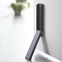 山崎実業 スマート マグネット 折りたたみ ドアストッパー ブラック 2487 | ドアストップ 玄関ドア マグネット 折りたたみ