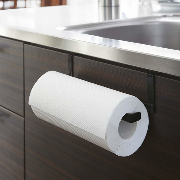 山崎実業 tower タワー キッチンペーパー＆タオルハンガー ブラック 7514