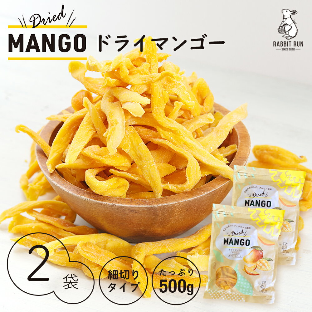 ドライマンゴー 500g 2袋セット (500g×2) 送料無料 細切り ドライマンゴー ドライフルーツ マンゴー 不揃い 新物入荷