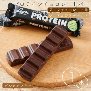 プロテインチョコレートバー グルテンフリー 1本 食物繊維入 砂糖不使用 人工甘味料不使用 デザート 栄養補給