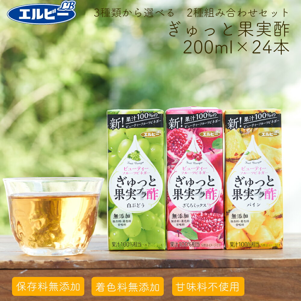 ザクロ パイナップル 白ぶどう フルーツビネガー 果実酢 酢 お酢 ビネガー 果汁100 100 果汁 リンゴ酢 果実 少量 果実醗酵 最大95 Offクーポン 送料無料 甘味料無添加 濃縮還元 ぎゅっと果実 酢 紙パック 24本セット エコ 無添加 エルビー