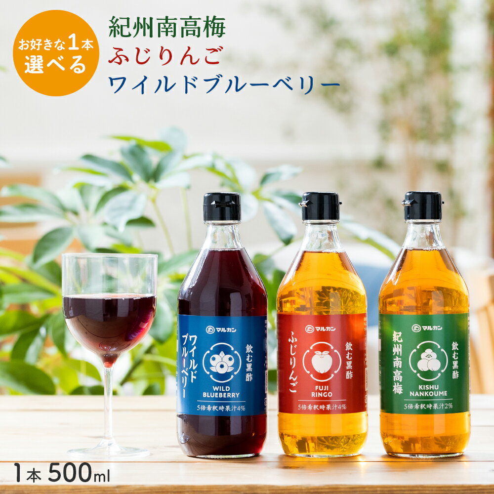 飲む黒酢シリーズ 果実酢 ワイルドブルーベリー ふじりんご 紀州南高梅 ビネガードリンク 飲むお酢 マルカン酢 お好きな1本 選べる