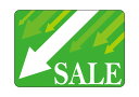 楽天のぼり看板専門店ラビットサインフロアシール SALE（緑 矢印A2 （受注生産品6日間）