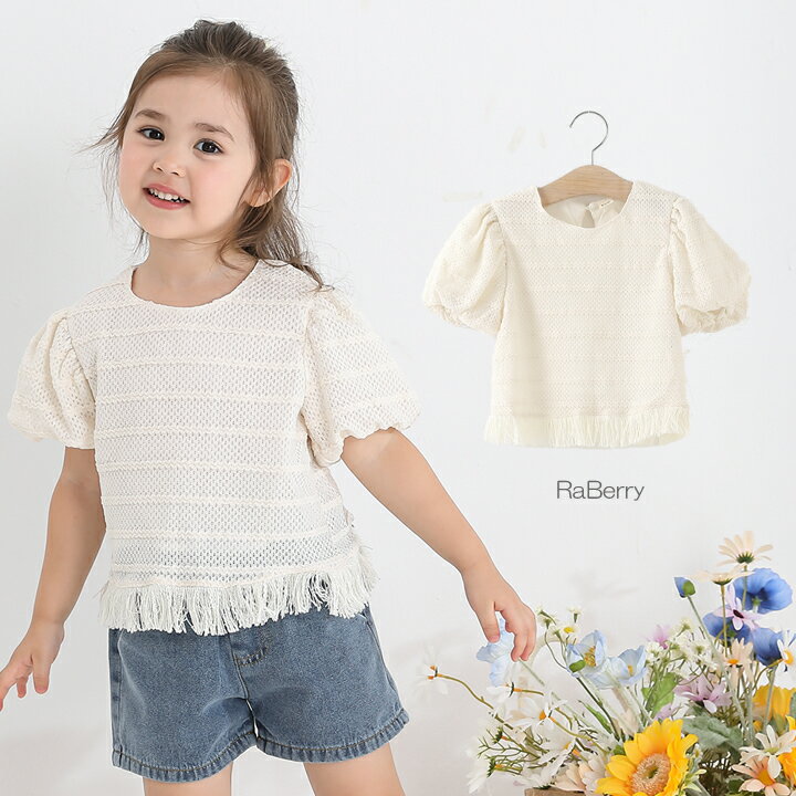 乐天商城 - 【super sale・即納】半袖 ブラウス キッズ トップス 女の子 子供服 こども服 子ども服 プチプラ 無地 春 夏 100cm 110cm 120cm 130cm 140cm 通園 通学 プレゼント ホワイト