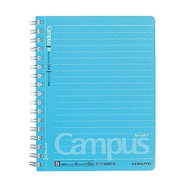 コクヨ キャンパス ツインリングノート ドット入り罫線 A6 B罫 50枚 ス-T155BTN