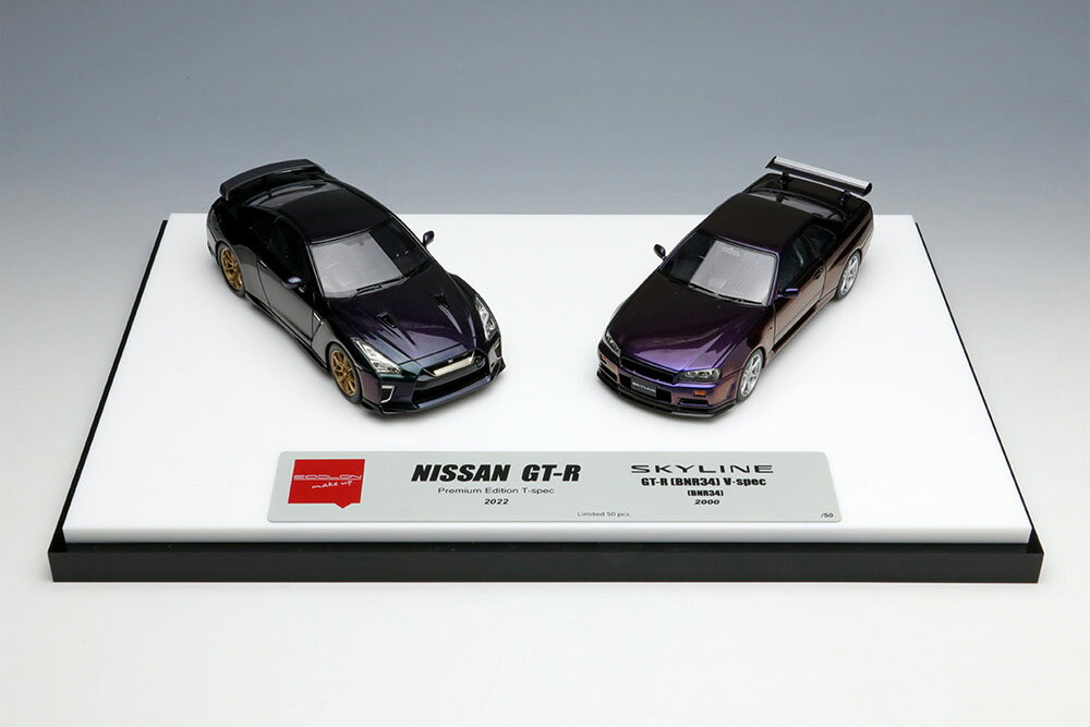 EIDOLONiAChj 1/43i EMCOF015 Y GT-R v~AGfBV T-spec 2022 & XJCCGT-R (BNR34) VEspec ʌ 2000 ~bhiCgp[v3 Zbg (50)