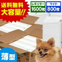 ペットシーツ レギュラー ワイド 薄型 2個セット レギュラー1600枚 ワイド800枚 大容量 まとめ買い 業務用 2ケース ペット用 犬 猫 ペットシート ...