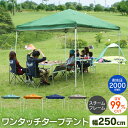 タープテント 2.5M 250cm×250cm テント スチール バーベキュー BBQ アウトドア ワンタッチ 収納バッグ付 高さ調節 高耐水圧 UVカット イベント 【D】 テント タープテント タープ おしゃれ【◇在】