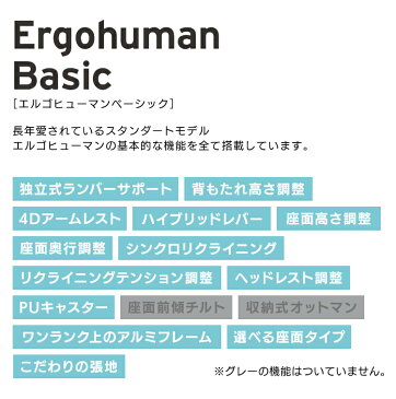 オフィスチェア メッシュ エルゴヒューマン ベーシックハイタイプ EH-HAMおしゃれ ハイバック デスクチェア パソコンチェア 疲れにくい PCチェア メッシュチェア 肘付き ヘッドレスト 椅子イス チェア Ergohuman【代引不可】【TD】【取り寄せ品】【B】