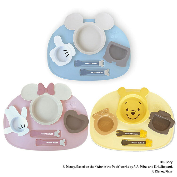 [全品P5倍★20時～]ベビー ディズニー ベビー食器 アイコン・ランチプレート 306934ベビー ディズニー ベビー食器 ランチプレート ミッキーマウス キッズ ランチ プレート 電子レンジ対応 食器 ミッキーマウス ミニーマウス くまのプーさん ブラックフライデー