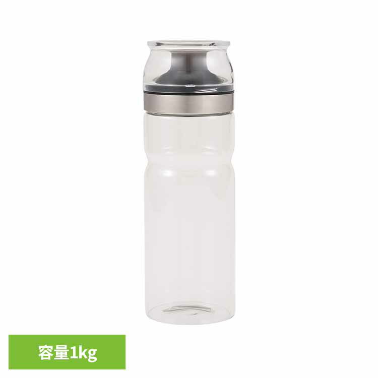 米びつ 冷蔵庫 1kg 6.5合分 密閉 匂い 虫から守る 計量カップ付 ドアポケット収納 冷蔵庫用 米櫃 ライスストッカー お米 玄米 保存容器 ボトル ガラス製 1キロ シービージャパン 冷蔵庫に入れられる密閉米びつボトル *[2512SE]