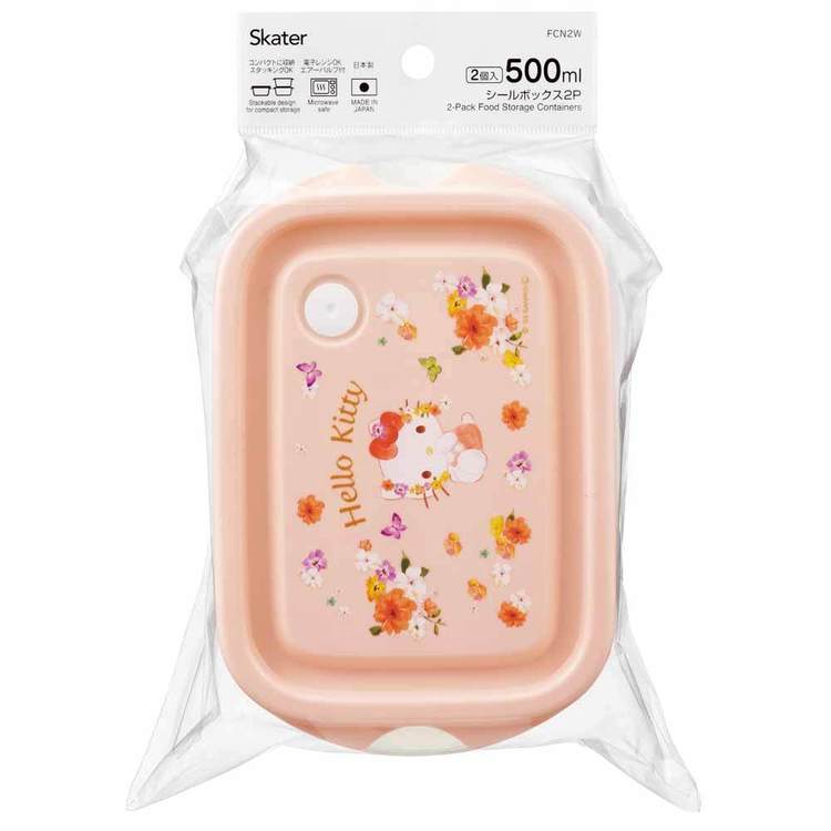 保存容器 プラスチック フードコンテナ サンリオ 500ml×2個 電子レンジ対応 弁当箱 子供 ハローキティ キティ マイメロディ マイメロ クロミ シナモロール シナモン 1段 一段 大人 女の子 キャラクターズ スケーター FCN2W *