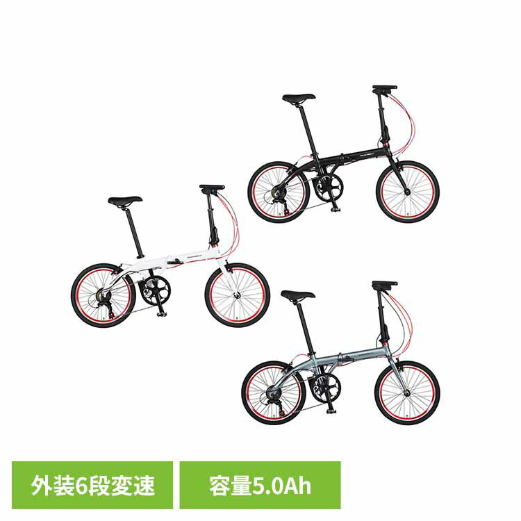 TRANS MOBILLY 旅に出よう！ 輪行セットII（電動）TM NEXT206 92216-0190自転車 電動 折畳み 旅行 軽い アルミ ミニベロ 輪行 持ち運び モバイルバッテリー トランスモバイリー ブラック ホワイト グレー【TD】 【代引不可】